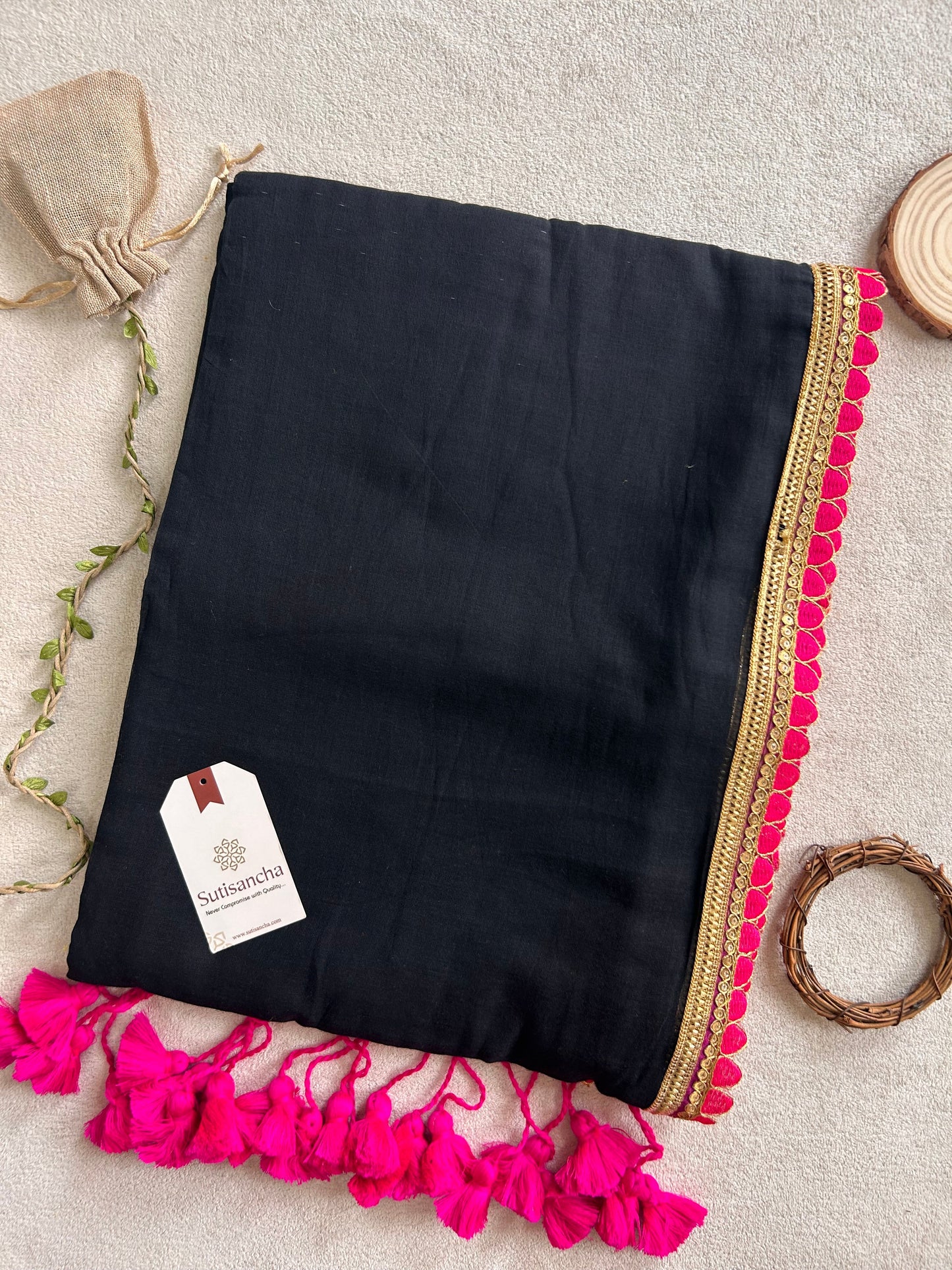 Dhiyona SS Tassel Bliss Mul Cotton Saree