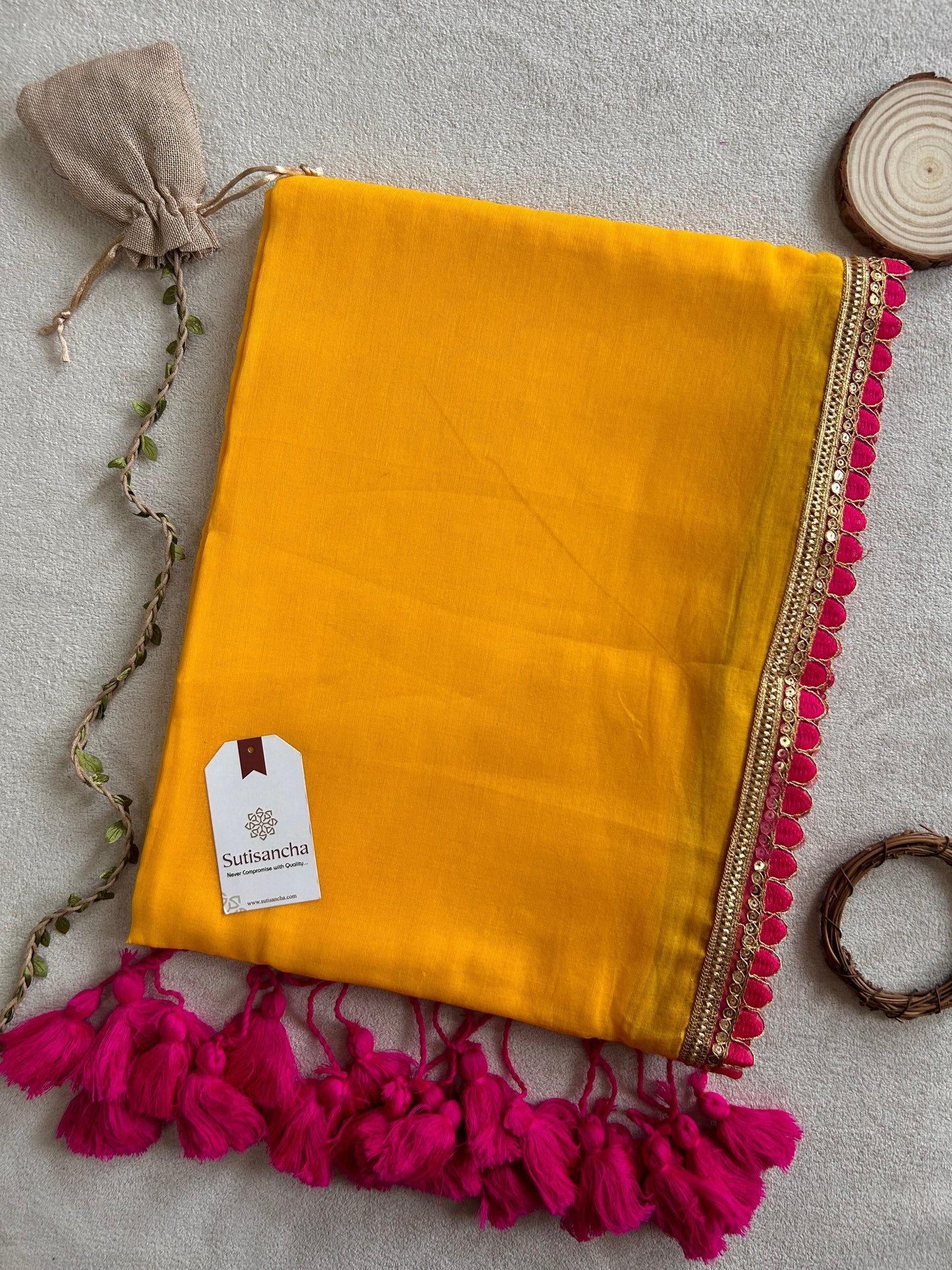 Dhiyona SS Tassel Bliss Mul Cotton Saree