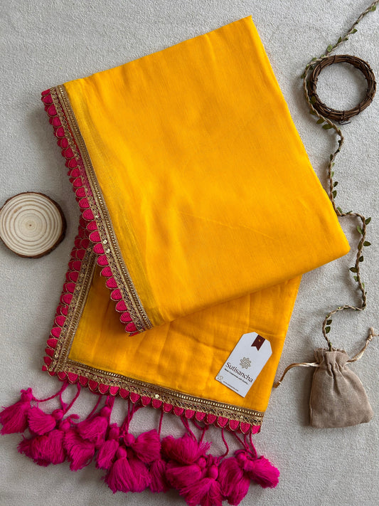 Dhiyona SS Tassel Bliss Mul Cotton Saree