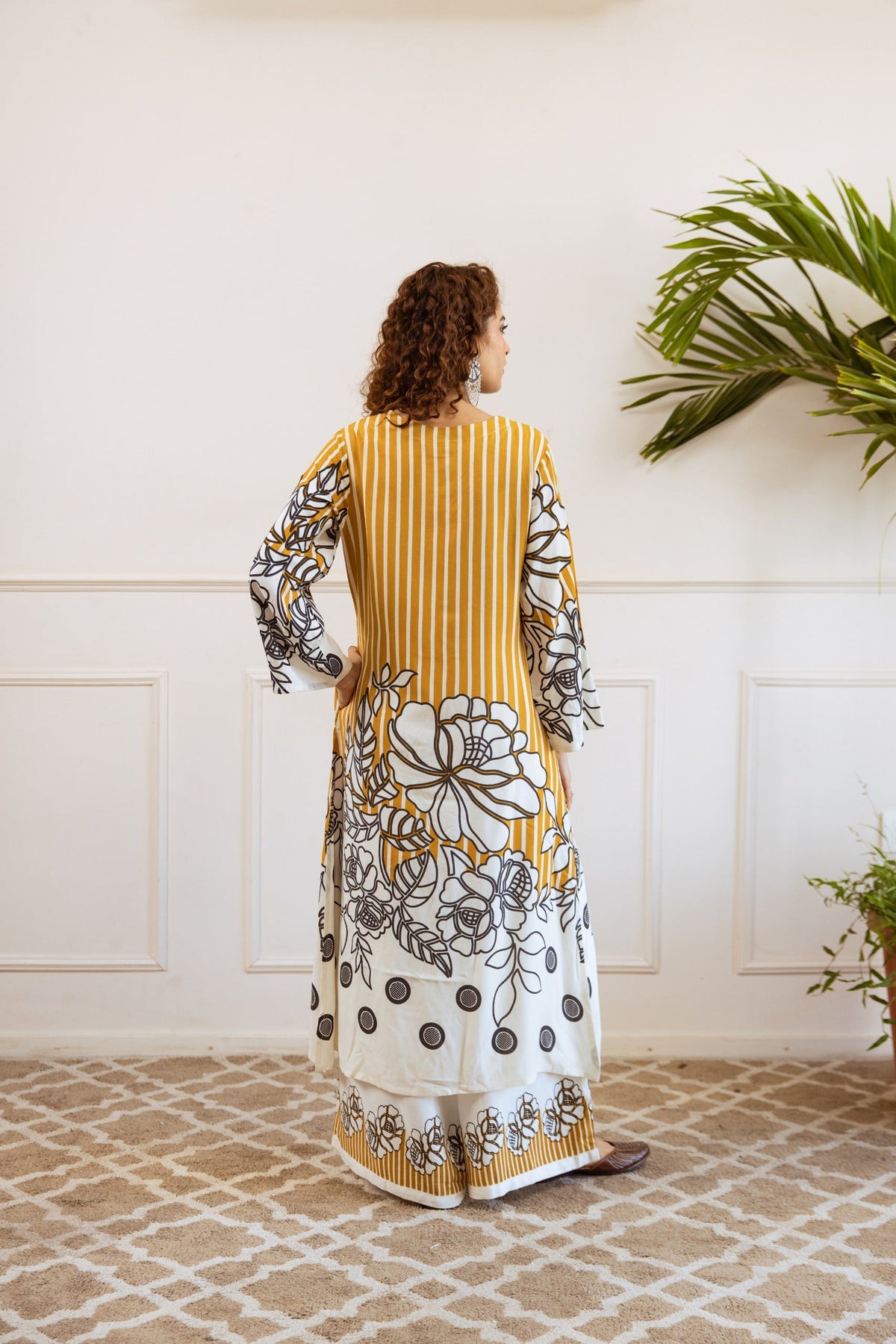 Bakul Sunshine Printed Cotton Kurta Pant Set