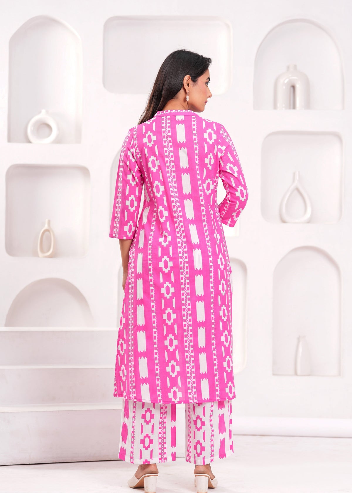 Maurya Softpink Printed Kurta Pant Set