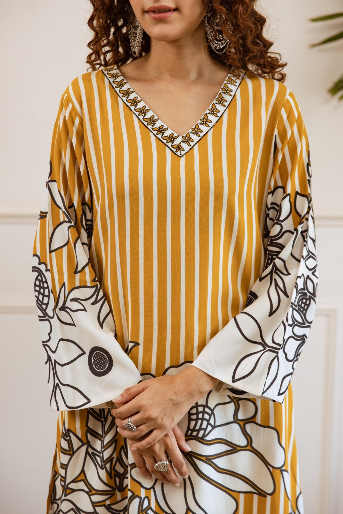 Bakul Sunshine Printed Cotton Kurta Pant Set