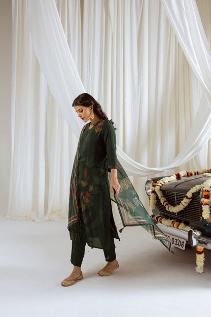 Saisha saber premium digital print muslin suit set