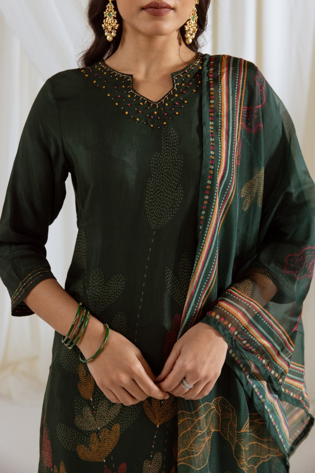 Saisha saber premium digital print muslin suit set