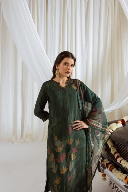 Saisha saber premium digital print muslin suit set