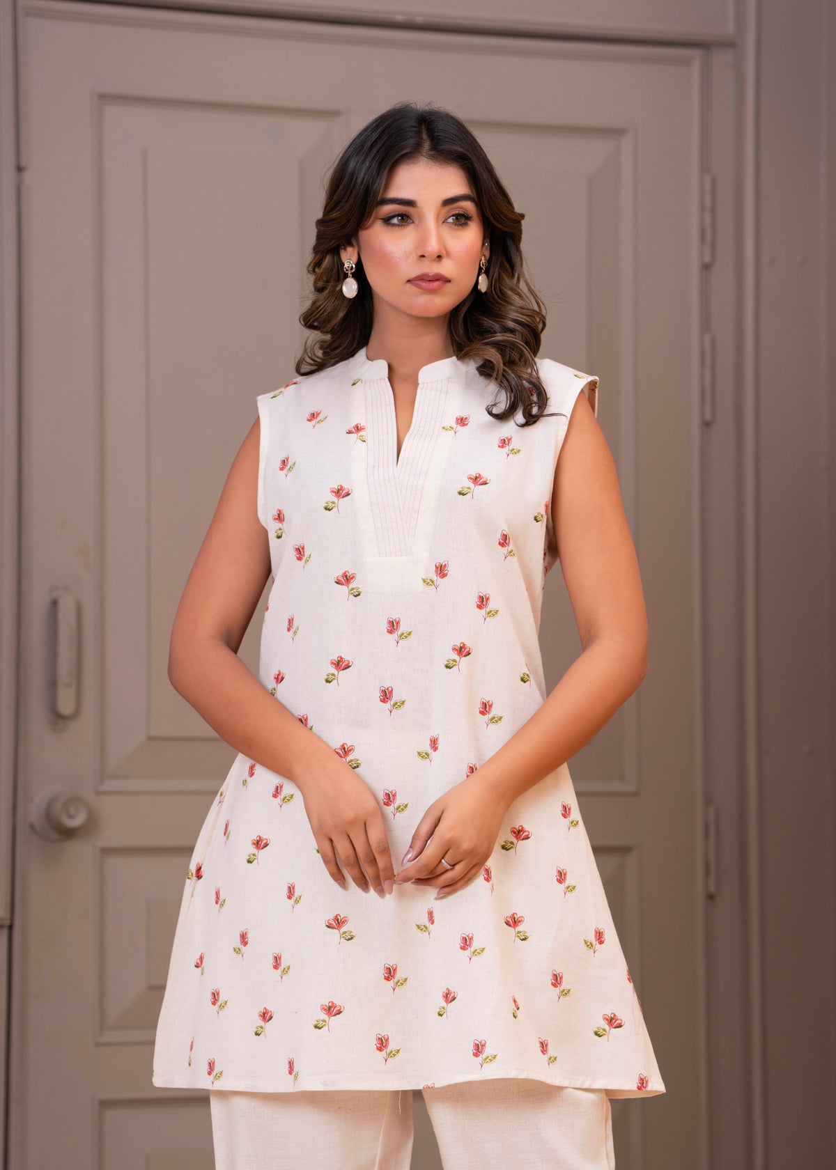 Maurya Coral Printed Co-ord Set