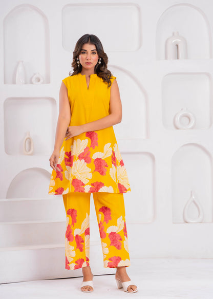 Maurya Dandelion Printed Cotton Co-ord Set