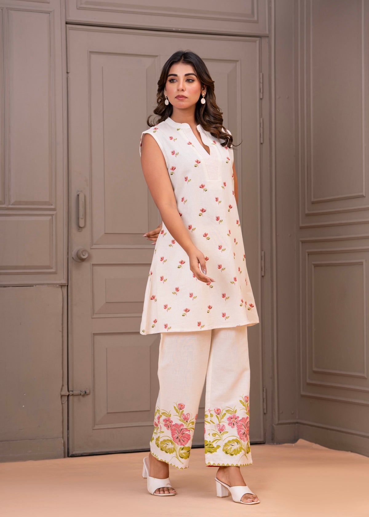 Maurya Coral Printed Co-ord Set