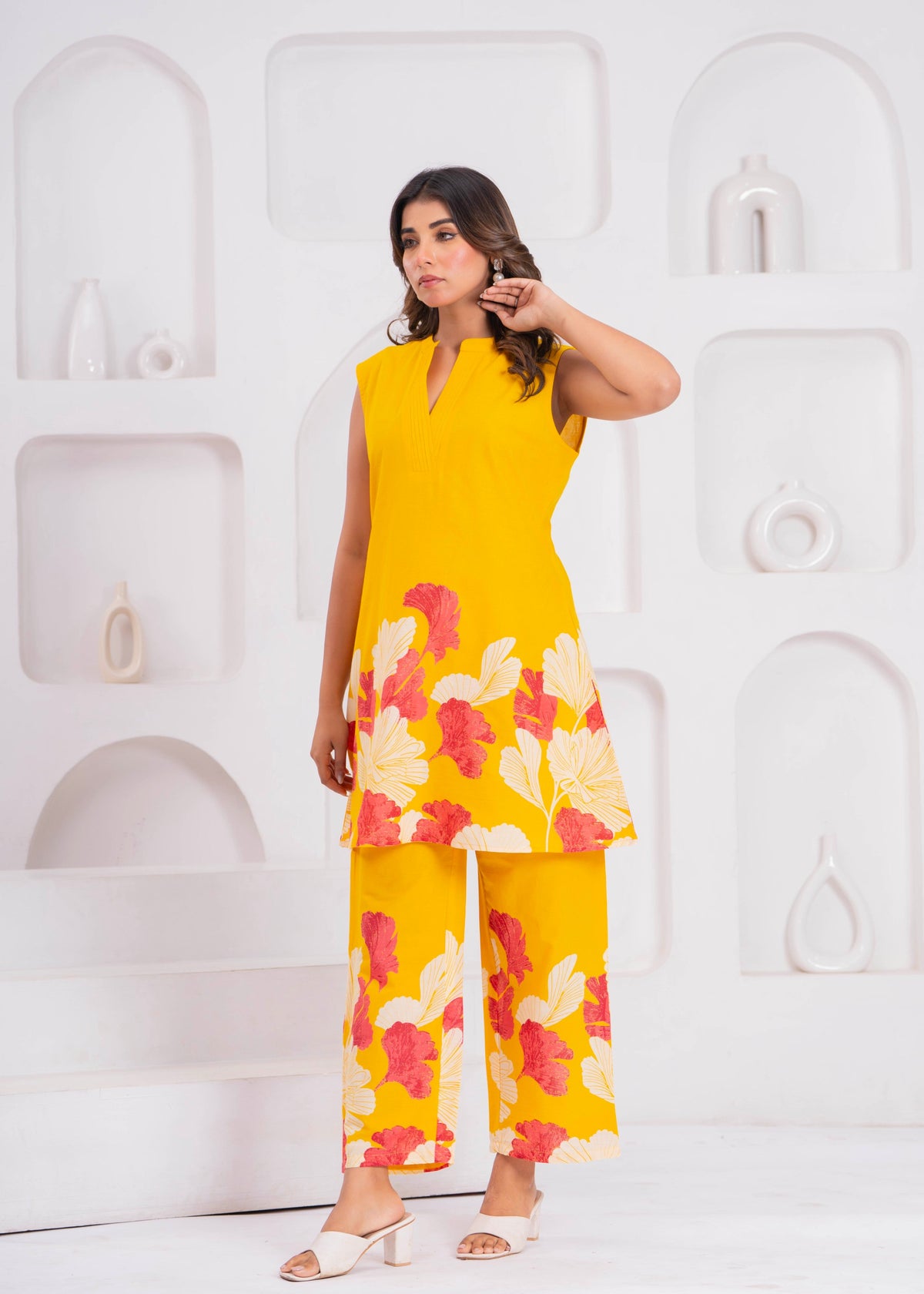 Maurya Dandelion Printed Cotton Co-ord Set