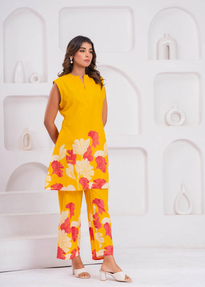 Maurya Dandelion Printed Cotton Co-ord Set