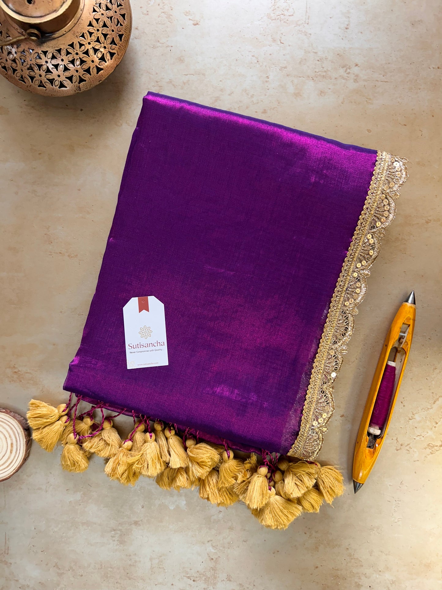 Dhiyona SS The Luxe Gleam Tissue Cotton Saree