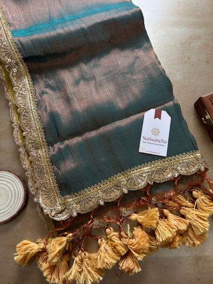 Dhiyona SS The Luxe Gleam Tissue Cotton Saree