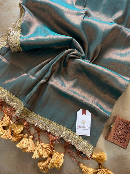 Dhiyona SS The Luxe Gleam Tissue Cotton Saree
