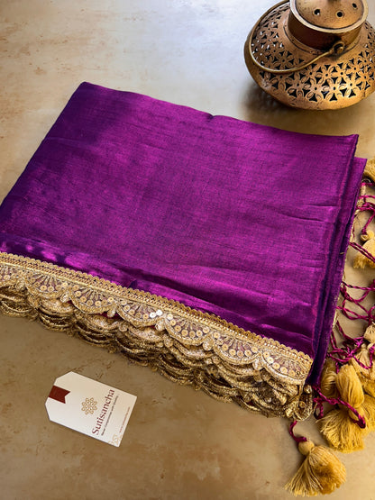 Dhiyona SS The Luxe Gleam Tissue Cotton Saree