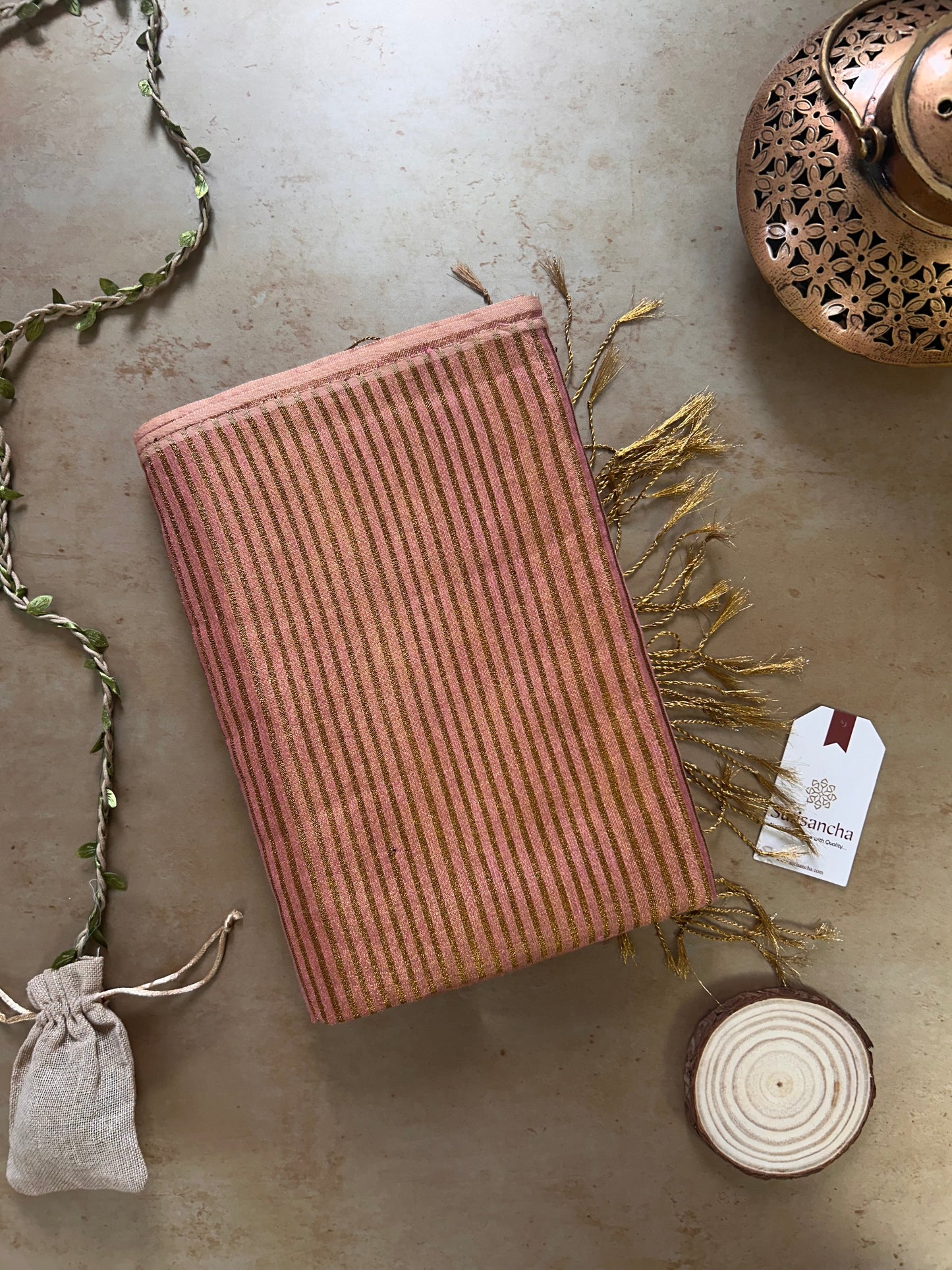 Dhiyona SS Tissue Charm Light and Lustrous Linen Saree