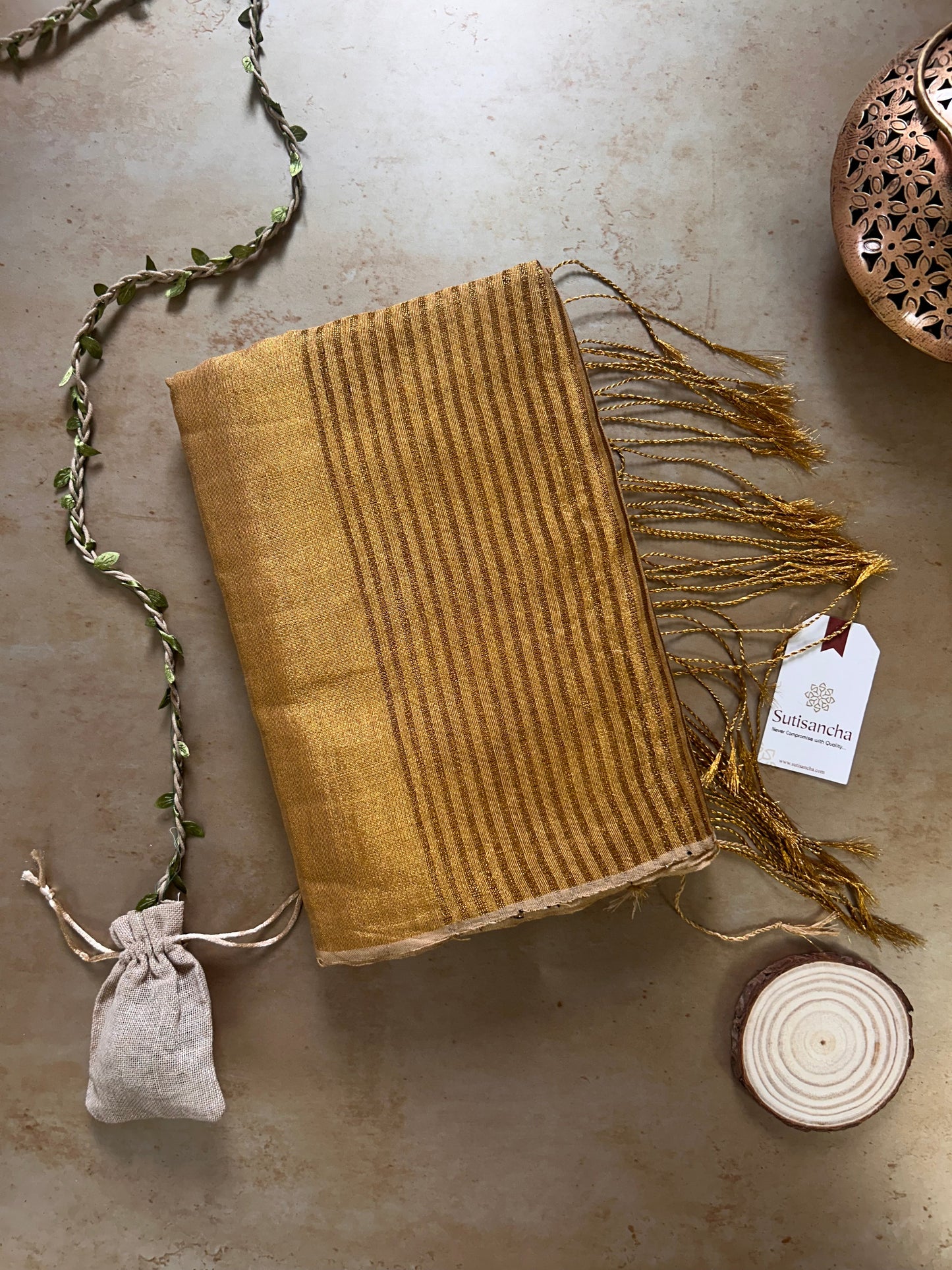 Dhiyona SS Tissue Charm Light and Lustrous Linen Saree