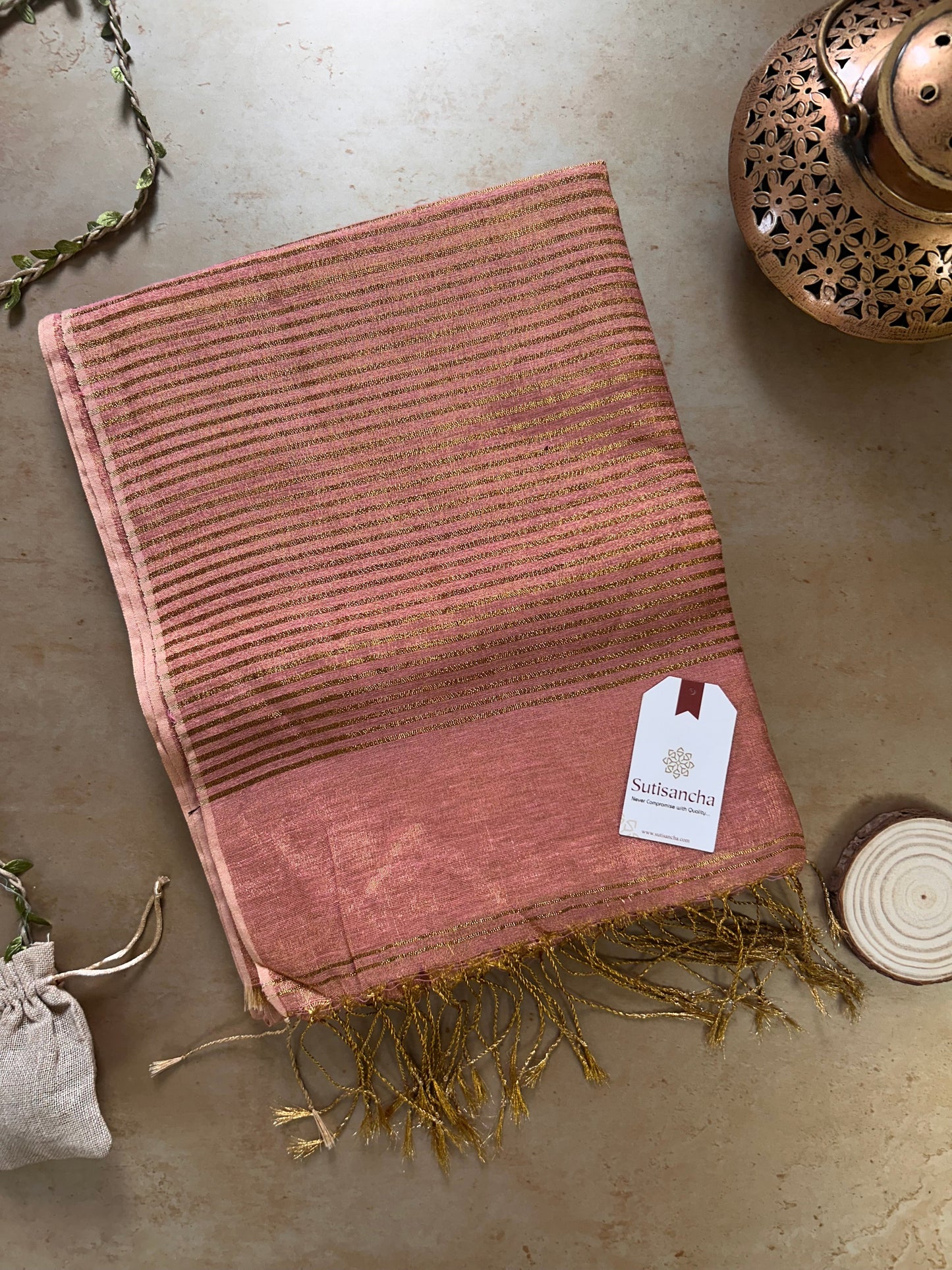 Dhiyona SS Tissue Charm Light and Lustrous Linen Saree