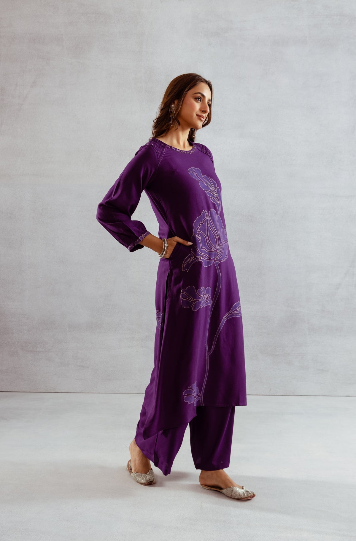 Bakul iris printed kurta pant set
