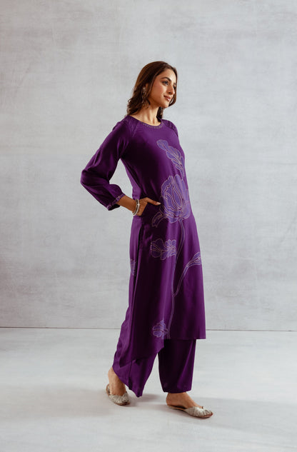 Bakul iris printed kurta pant set
