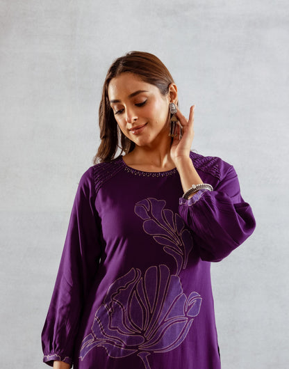 Bakul iris printed kurta pant set