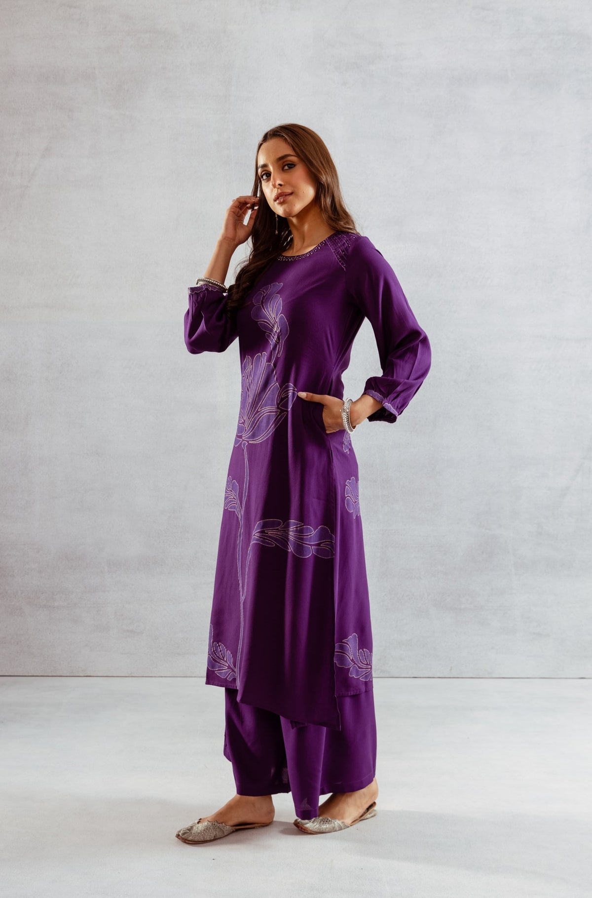 Bakul iris printed kurta pant set