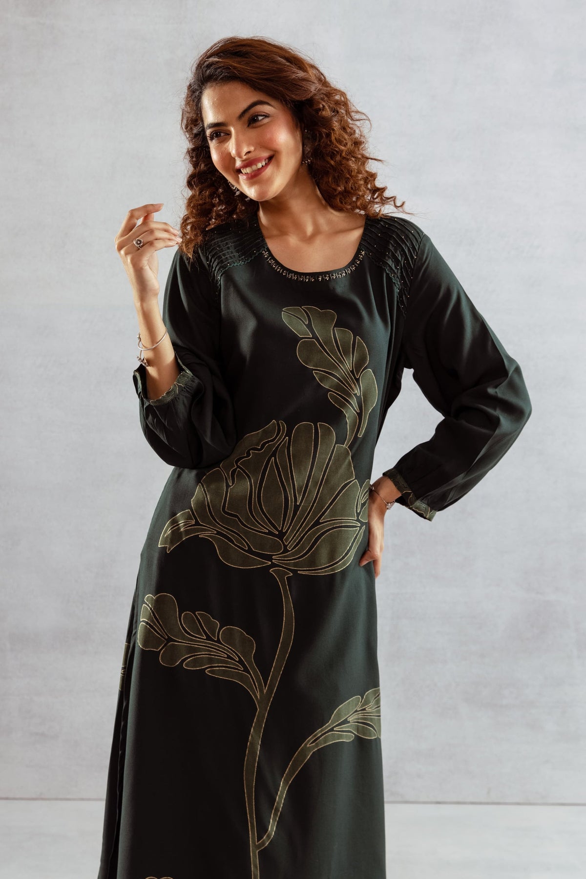 Bakul Moss Printed Kurta Pant Set