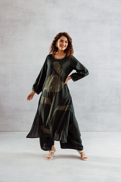 Bakul Moss Printed Kurta Pant Set