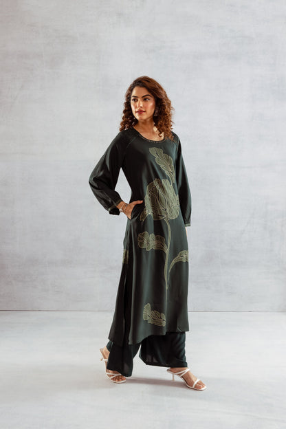 Bakul Moss Printed Kurta Pant Set
