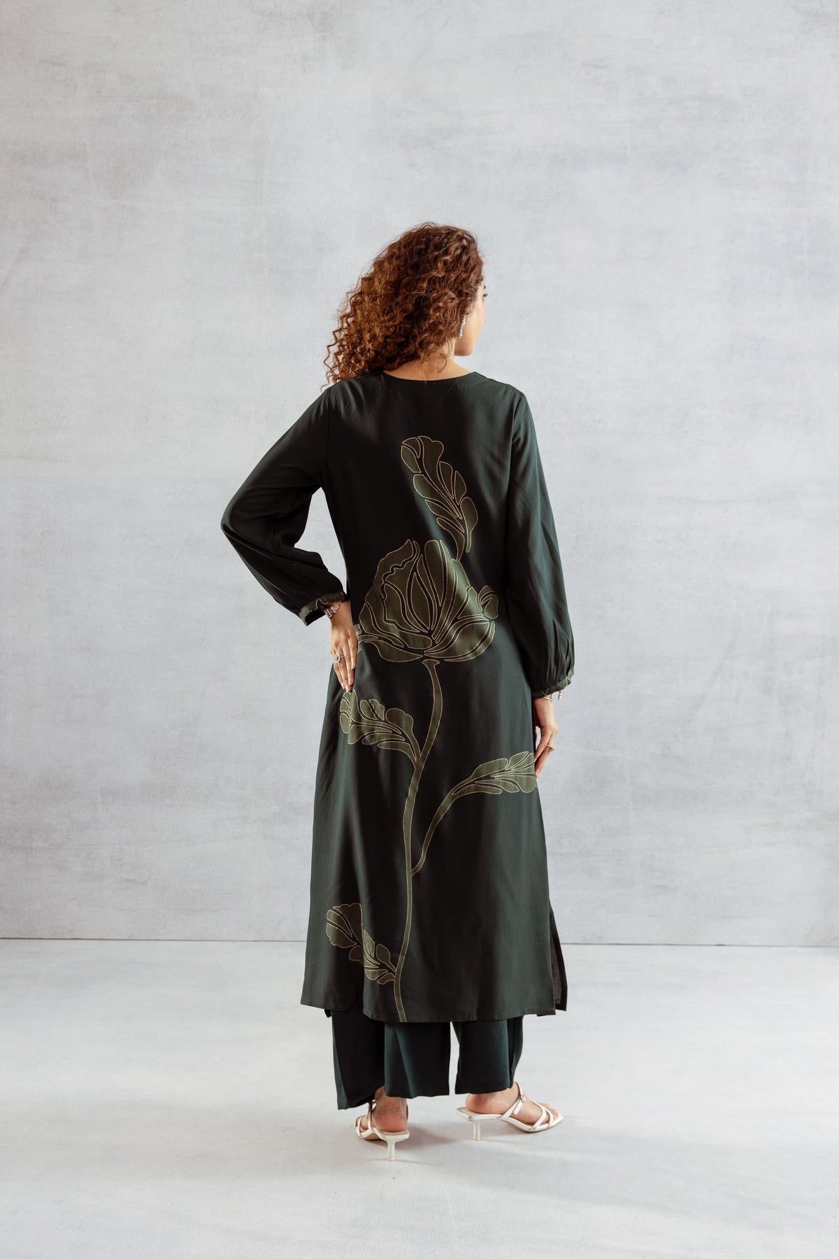 Bakul Moss Printed Kurta Pant Set