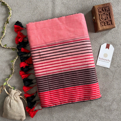 Dhiyona SS Sootrali – Striped Cotton Elegance