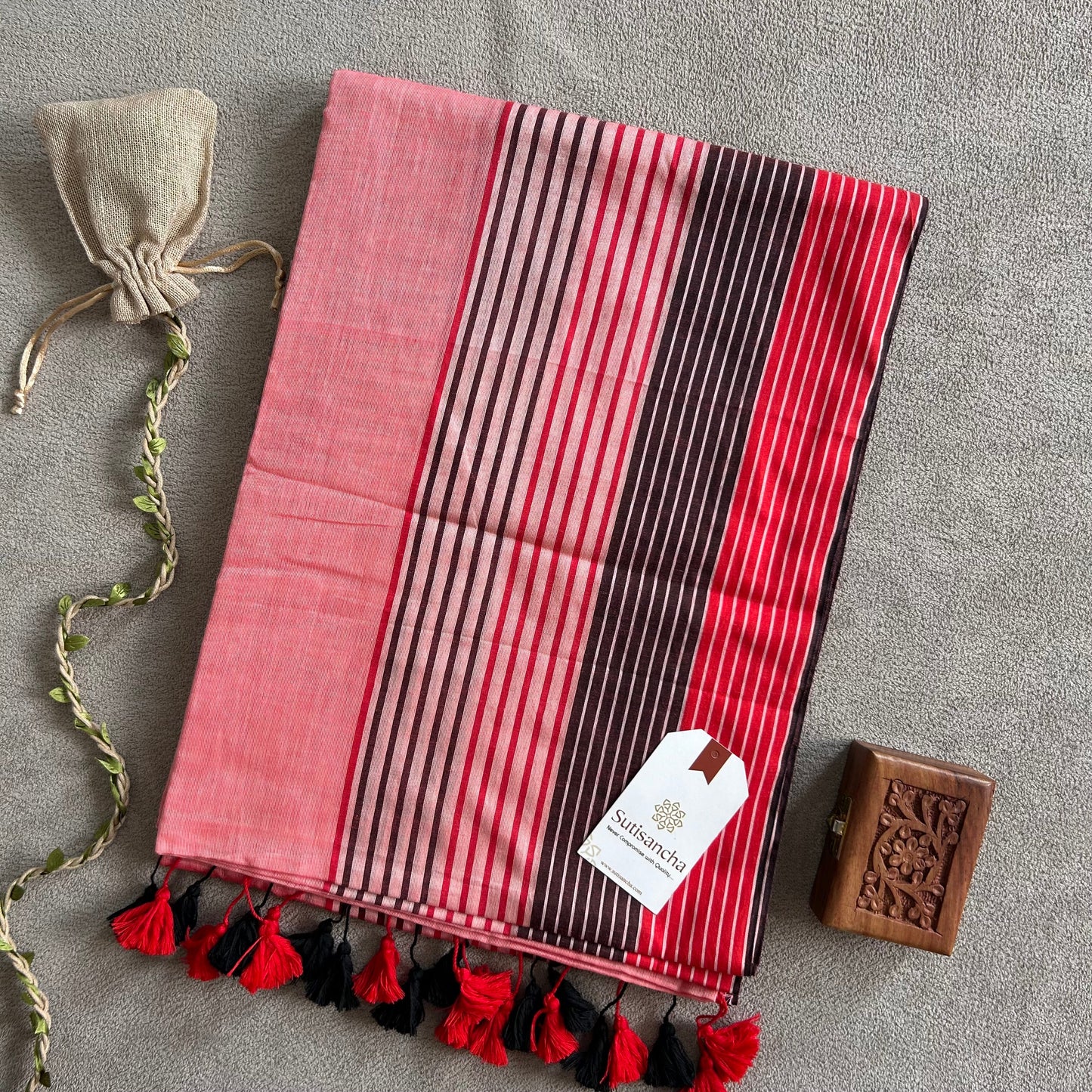 Dhiyona SS Sootrali – Striped Cotton Elegance