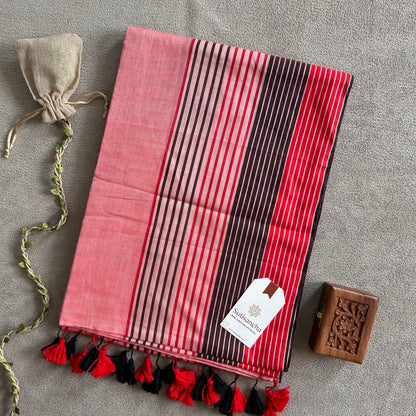 Dhiyona SS Sootrali – Striped Cotton Elegance