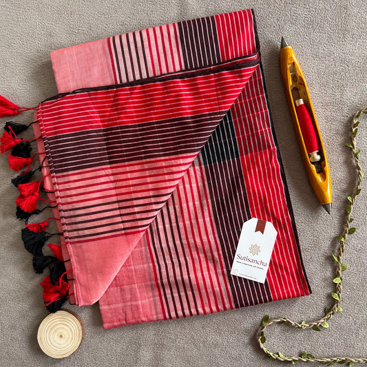 Dhiyona SS Sootrali – Striped Cotton Elegance