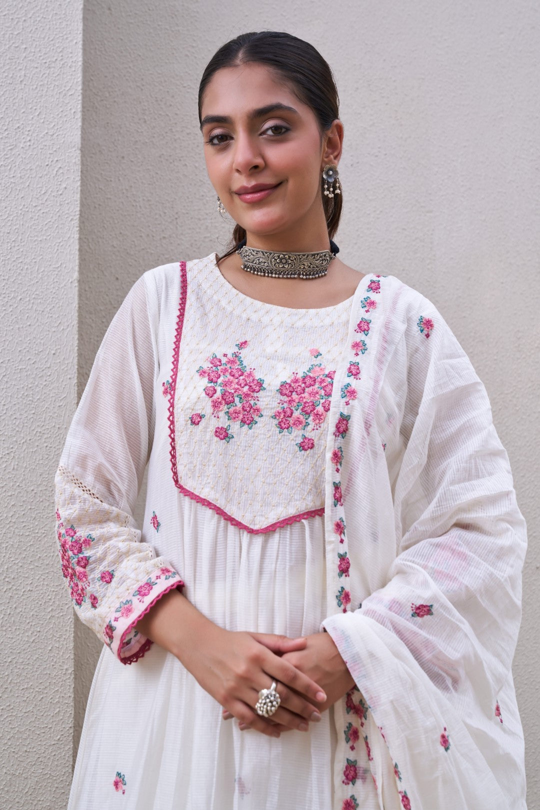 Kabool pearl embroidery suit set