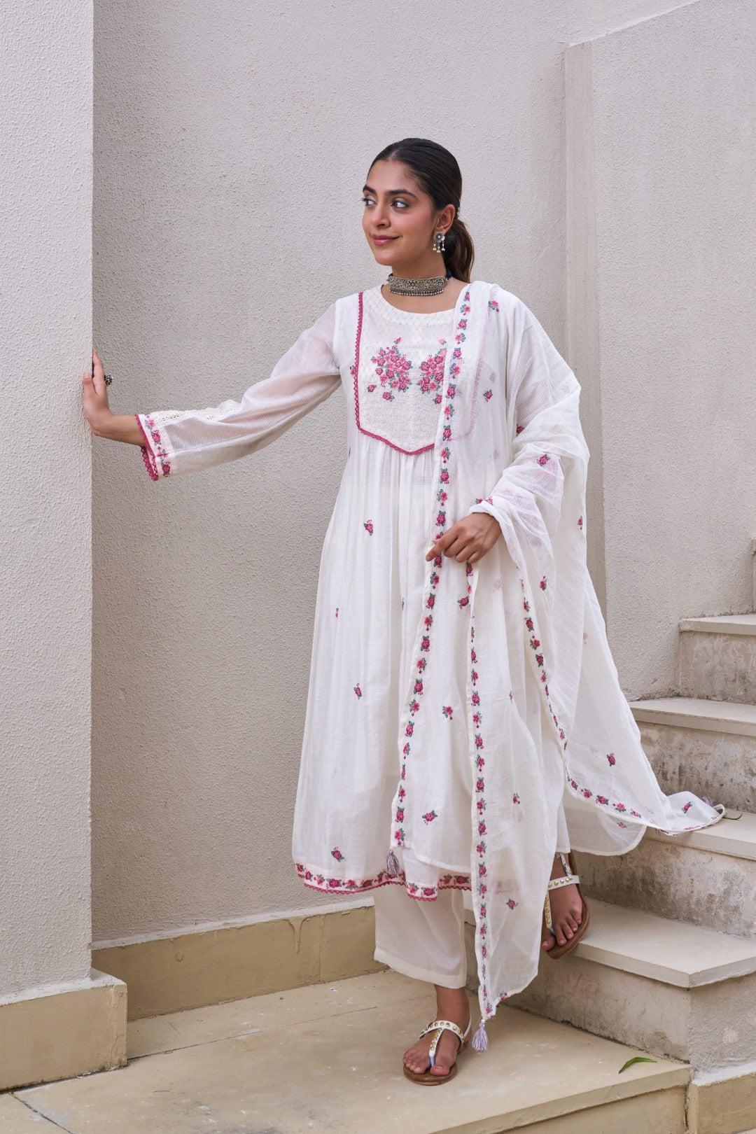 Kabool pearl embroidery suit set