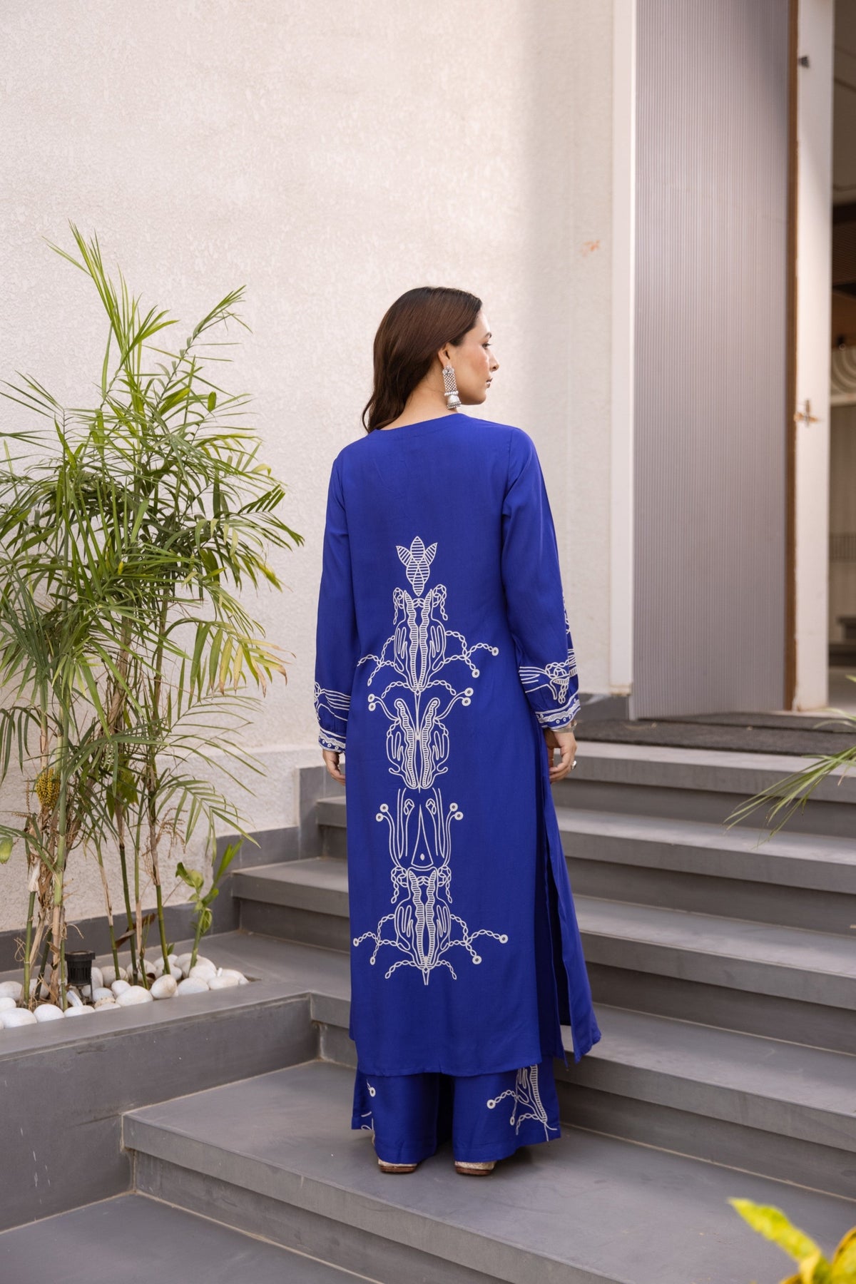 Kabool Hibis Printed Kurta Pant Set