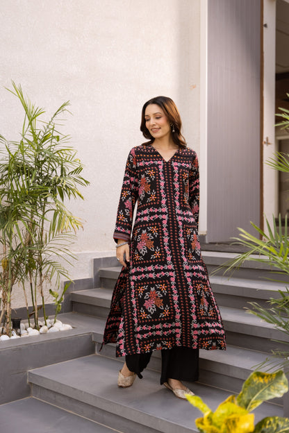 Kabool jade printed kurta pant set
