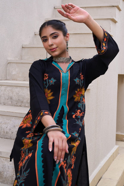 Sonpal Jade printed cotton kurta pant set