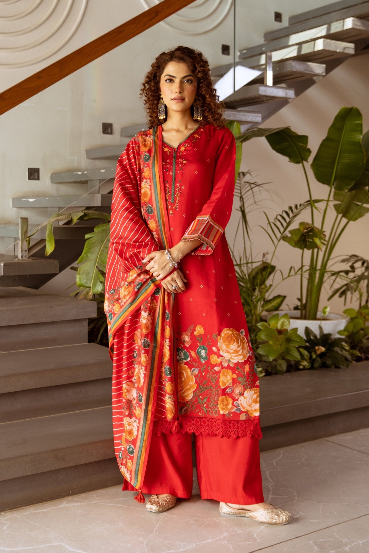 Kabool Scarlet Work Suit Set