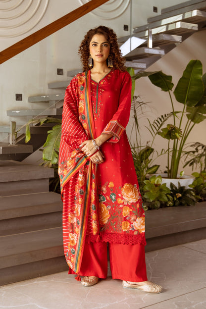 Kabool Scarlet Work Suit Set