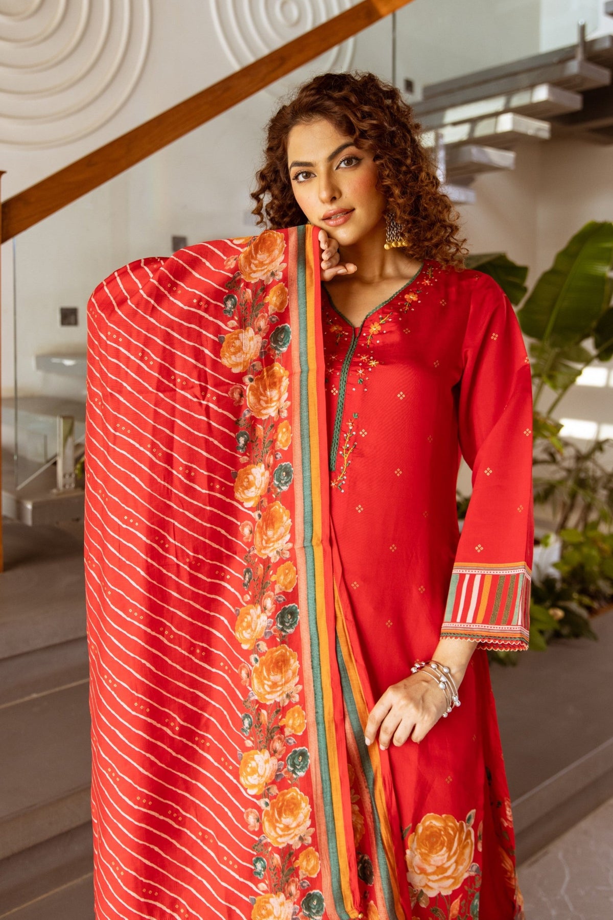 Kabool Scarlet Work Suit Set