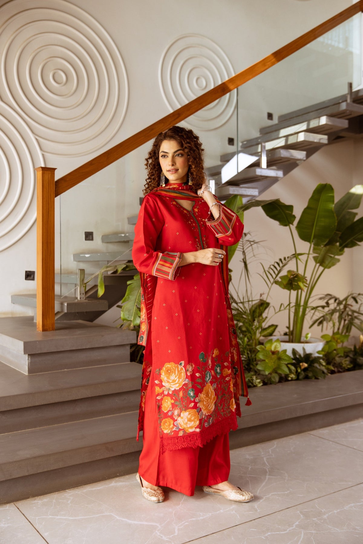 Kabool Scarlet Work Suit Set