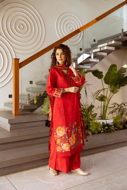 Kabool Scarlet Work Suit Set