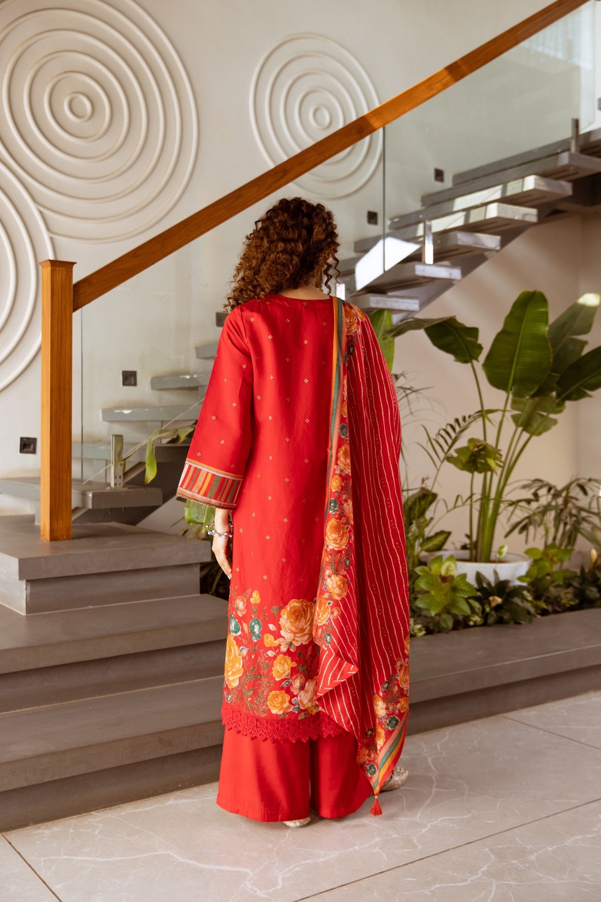 Kabool Scarlet Work Suit Set