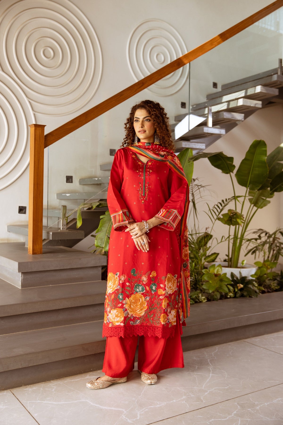 Kabool Scarlet Work Suit Set