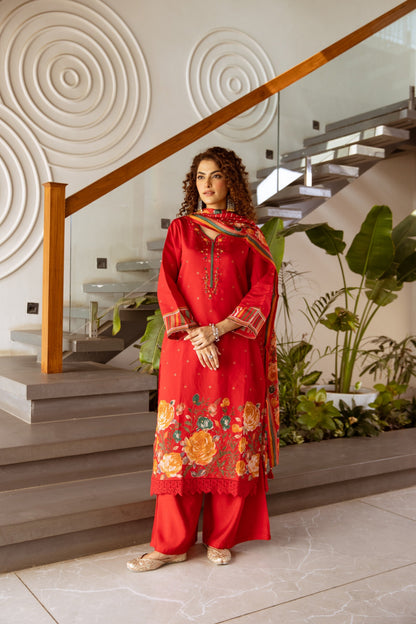 Kabool Scarlet Work Suit Set