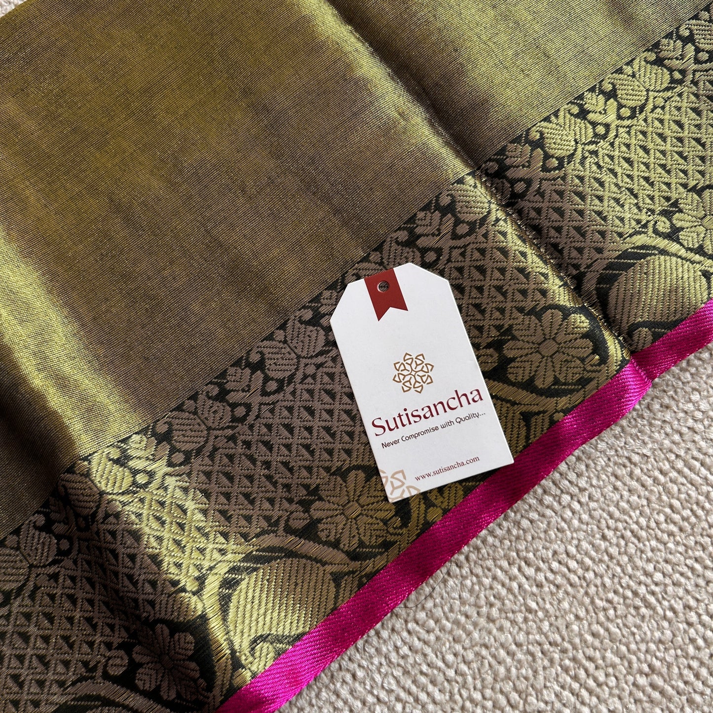 Dhiyona SS Sutisancha Mehndi Handloom Tissue Saree