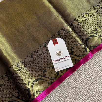 Dhiyona SS Sutisancha Mehndi Handloom Tissue Saree