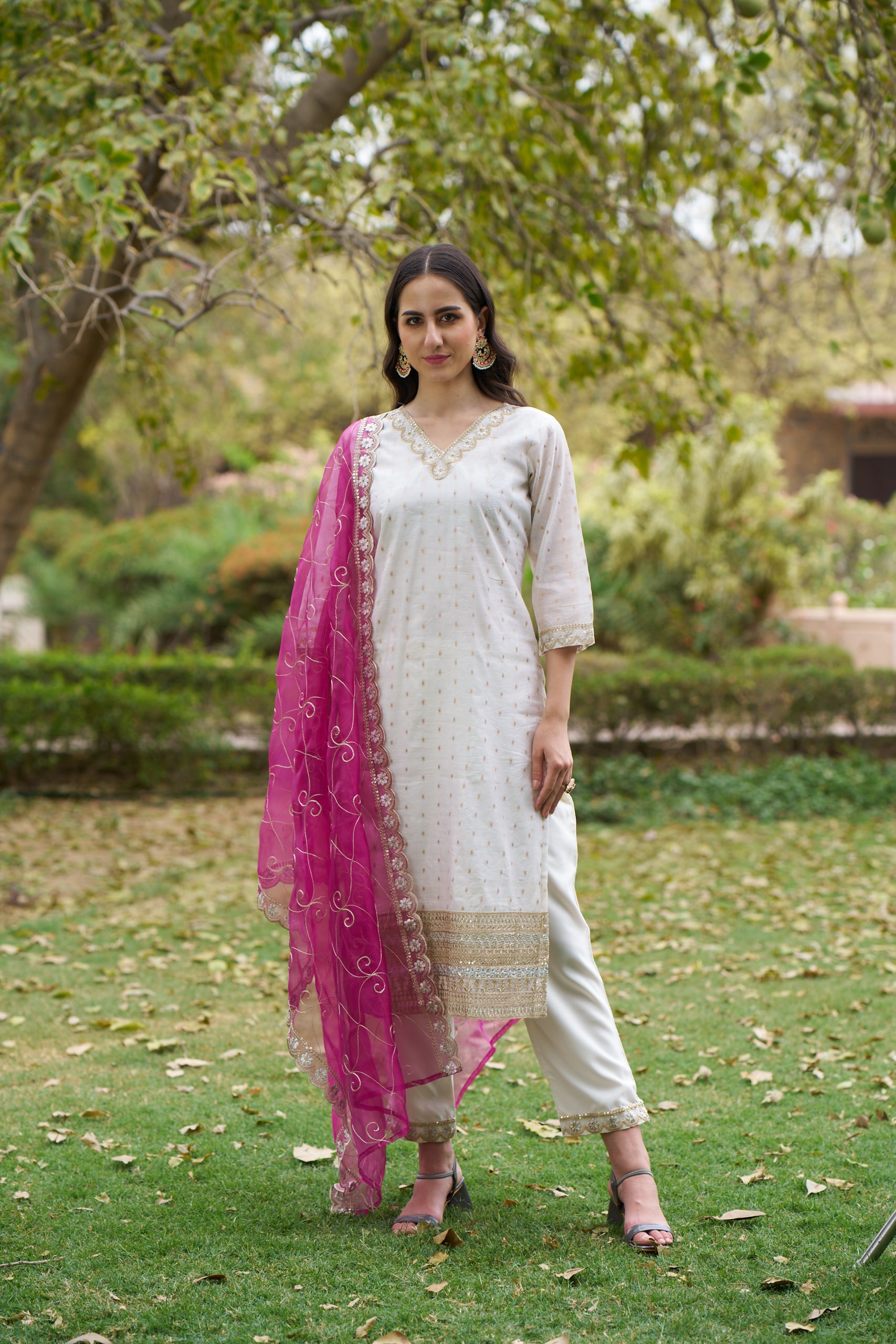 Dhiyona VV Reshma Chanderi Silk Blend Kurta Set