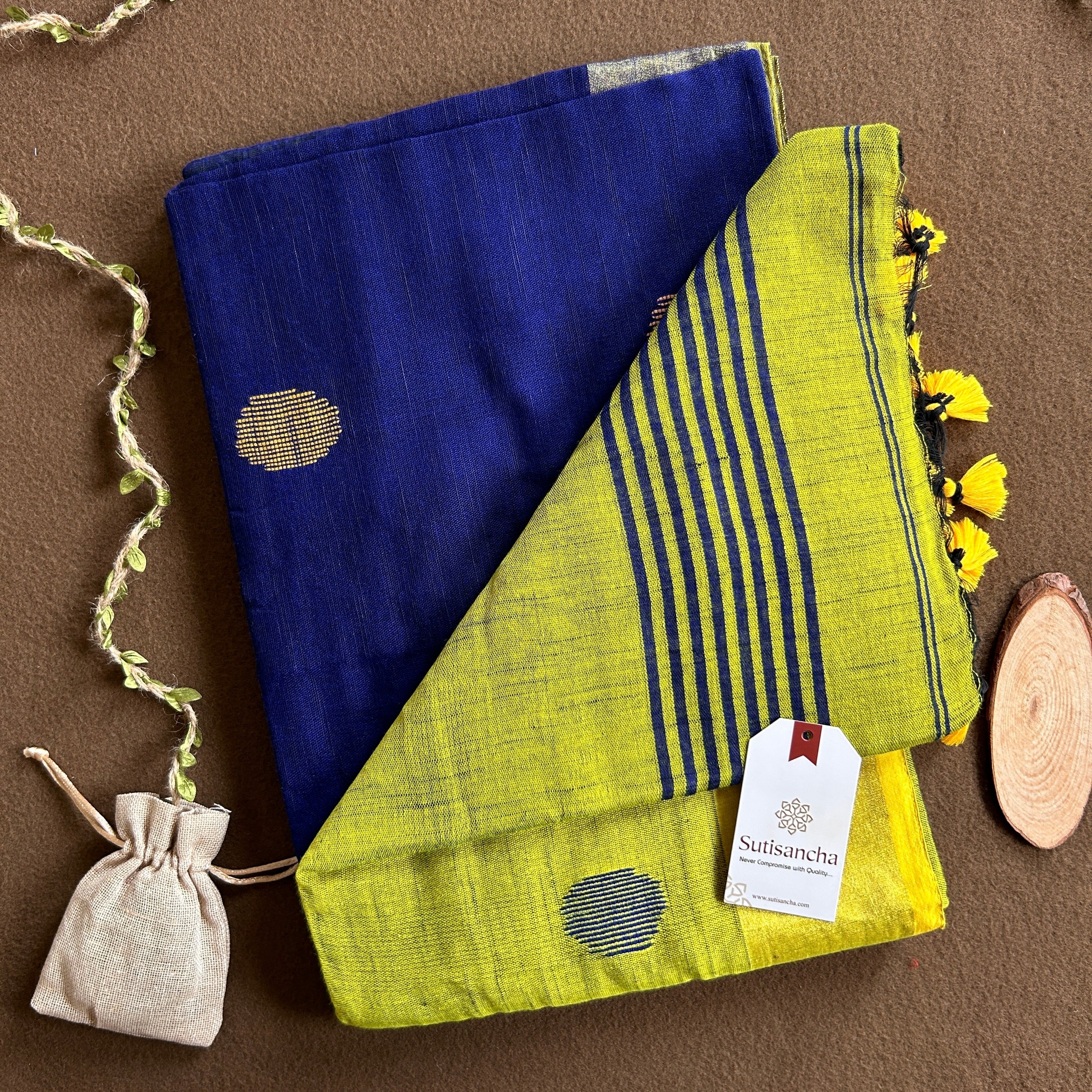 Dhiyona SS Sutisancha Woven Heritage Handloom Cotton Saree